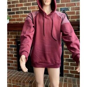 Smith & Mills Men’s Burgundy  Thermal Pullover Hoodie Sweater Size L Unisex New
